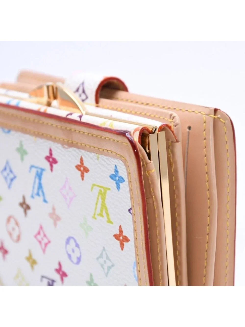 Louis Vuitton Portefeuille Vienois Bifold Wallet Monogram Multicolor White